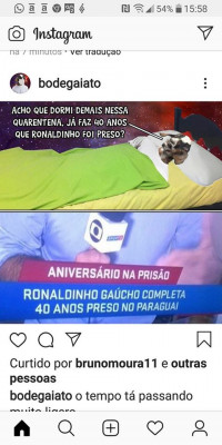 Quarentena - Piadinha - Tirinha - 40 anos de Ronaldinho Gaúcho na prisão.jpg