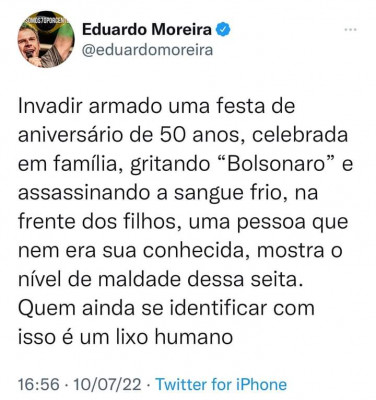 Fala de Eduardo Moreira