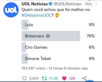 Debate Band - Enquetes da Extrema-Imprensa confirmam - Bolsonaro ganhou 2.jpg